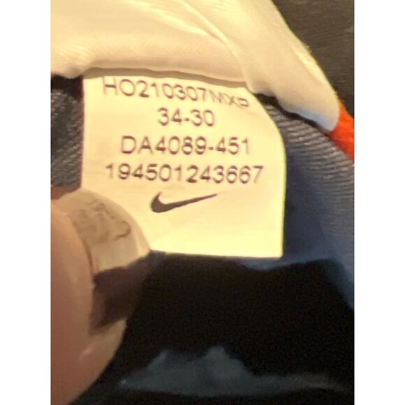 Nike Dri-Fit Flat Front Golf Pants 34x30 Navy Blue Lightweight Cotton Blend EUC - Picture 5 of 9